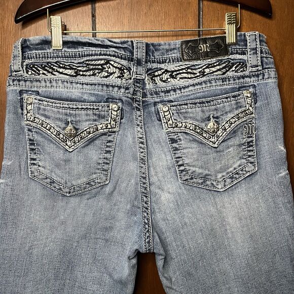 Miss Me Mid Rise Easy Boot Jeans Size 31 - Picture 3 of 6